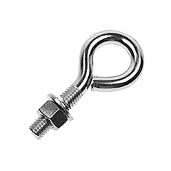 Fixed Lifting Eye Bolt: With Shoulder, 1,000 lb Capacity, 3/8 ™ Thread, Grade 316 Stainless Steel Fully Threaded, 12″ Shank, 12″ Thread Length