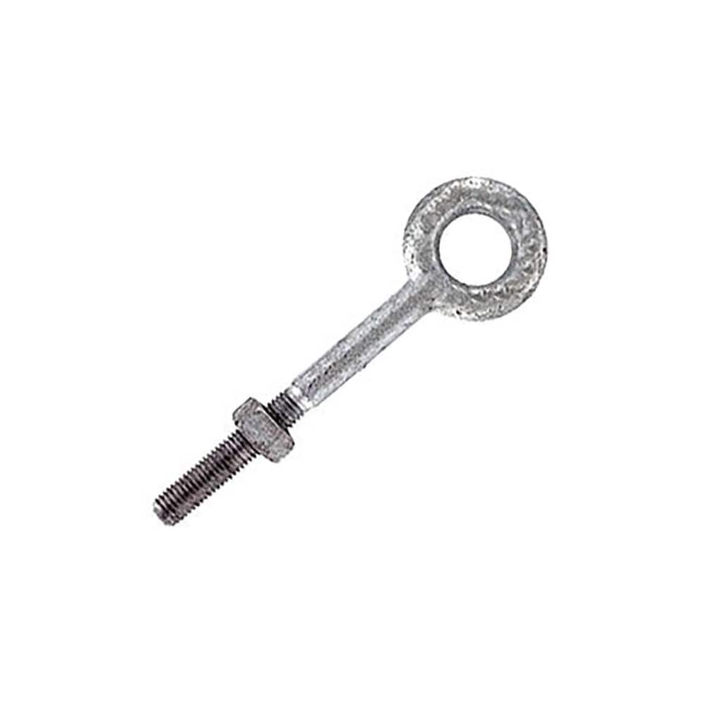 Fixed Lifting Eye Bolt: Without Shoulder, 600 lb Capacity, 3/8 ™ Thread, Grade 316 Stainless Steel Fully Threaded, 4″ Shank, 2-1/2″ Thread Length