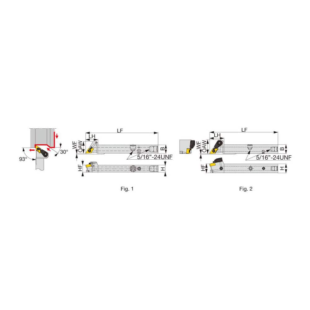 Indexable Turning Toolholders; Cutting Direction: Right Hand; Compatible Insert Size Code: DXGU070302L; Toolholder Style: JSDJ2X; Rake: Negative; Rake Angle: -5; Multi-use Tool: Yes; Lead Angle: 93.0; Insert Holding Method: Screw; Shank Width (mm): 12.00;