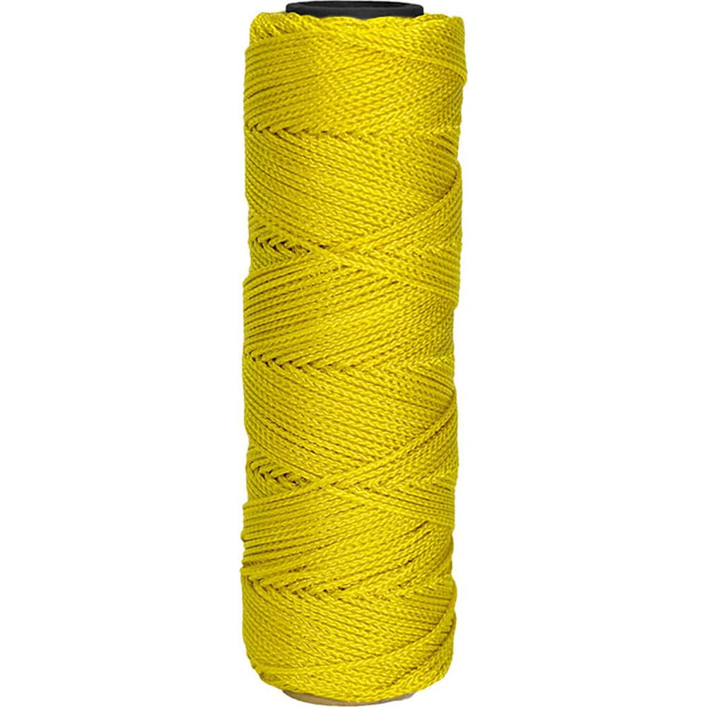 Twine; Type: Mason Line; Material: Nylon; Twine Construction: Braided; Color: Yellow; Overall Diameter: 0.060; Breaking Strength (Lb.): 170.000; Twine Size: #18; Length (Feet): 1000.00; Twine Size: #18; Diameter (Decimal Inch): 0.060; Color: Yellow; Overa