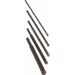 Drill Bit Set: Hammer Drill Bits, 0.625″ Drill Bit Size, Carbide Tipped Straight, Straight Shank