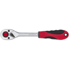 Reversible Ratchet: 1/2″ Drive, Oval Head 250 mm OAL, 72 Gear Teeth, Reversible Head, Matte Chrome Finish