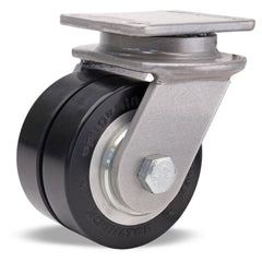 Swivel Top Plate Caster: Polyurethane on Aluminum, 3-1/2″ Wheel Dia, 2″ Wheel Width, 1,000 lb Capacity, 4-11/16″ OAH 3.625″ Plate Length, 2.5″ Plate Width, Non-Marking