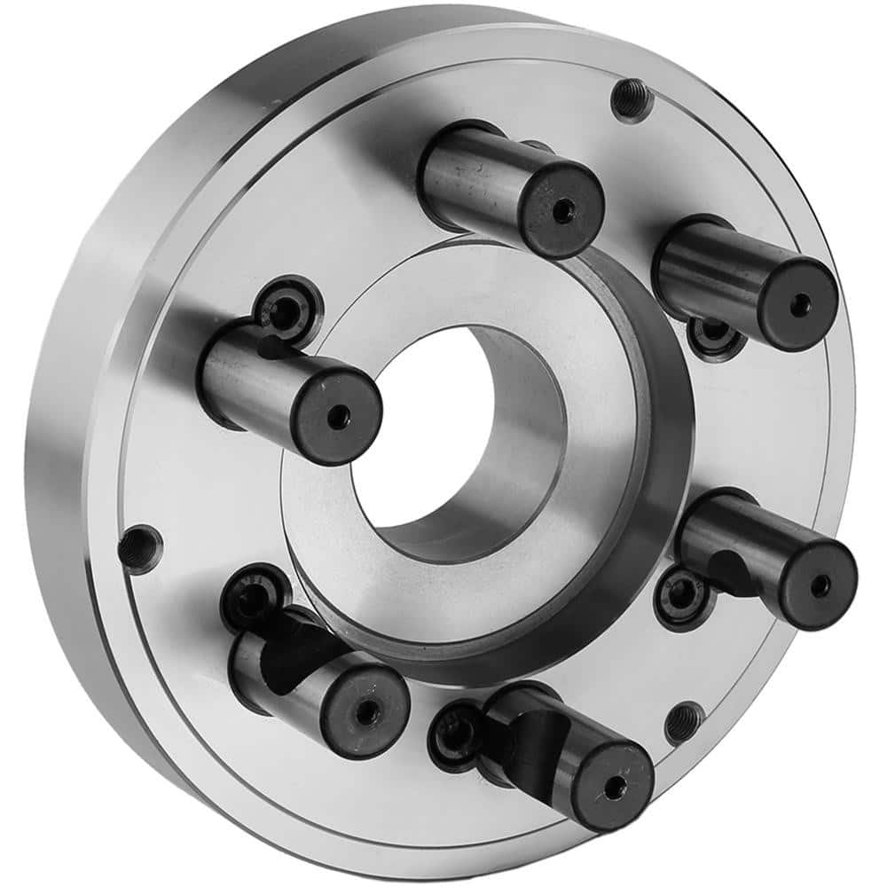 Lathe Chuck Adapter Back Plates; Nominal Chuck Size: 10 in; Mount Type: D1-8; Spindle Nose Type: D Series; Chuck Compatibility: 1-302-1000; 1-301-1000; Through-hole Diameter: 2.559 in; Chuck Diameter Compatibility: 10 in; Material: Steel; Chuck Diameter C