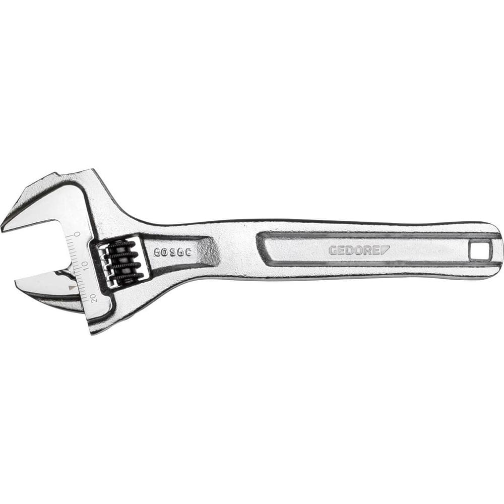 Adjustable Wrenches; Maximum Jaw Capacity: 20 mm; Finish: Chrome-Plated; Polished; Standards: ISO 6787; Overall Length: 6.00