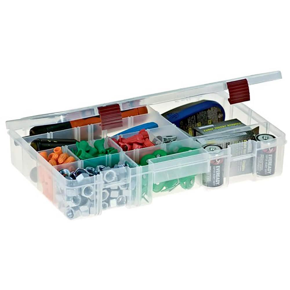 Small Parts Boxes & Organizers; Product Type: Compartment Box; Lock Type: ProLatch; Width (Inch): 9; Number of Dividers: 15; Removable Dividers: Yes; Color: Clear; Features: 5 Fixed Compartments with dividers to make up to 21 compartments; Number Of Compa