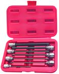 7 Piece - 1/8; 5/32; 3/16; 7/32; 5/16; 3/8 - 3/8" Drive - Hex Socket Set - Caliber Tooling