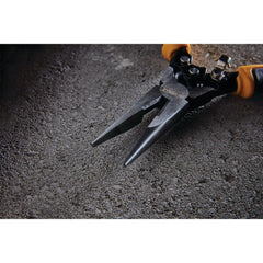 Long Nose Plier: Side Cutter Crosshatch Jaw, Long Nose Head