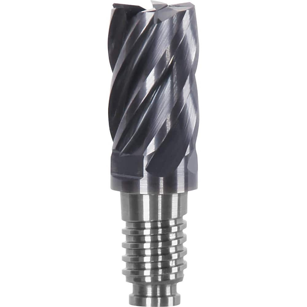 Corner Radius & Corner Chamfer End Mill Heads; Connection Type: Duo-Lock 10; Centercutting: Yes; Flute Type: Helical; Series: Haimer Mill; Number Of Flutes: 6; Overall Length: 0.79