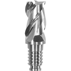 Corner Radius & Corner Chamfer End Mill Heads; Chamfer Angle: 45.000; Connection Type: Duo-Lock 12; Centercutting: Yes; Flute Type: Spiral; Number Of Flutes: 3; End Mill Material: Solid Carbide; Overall Length: 0.94