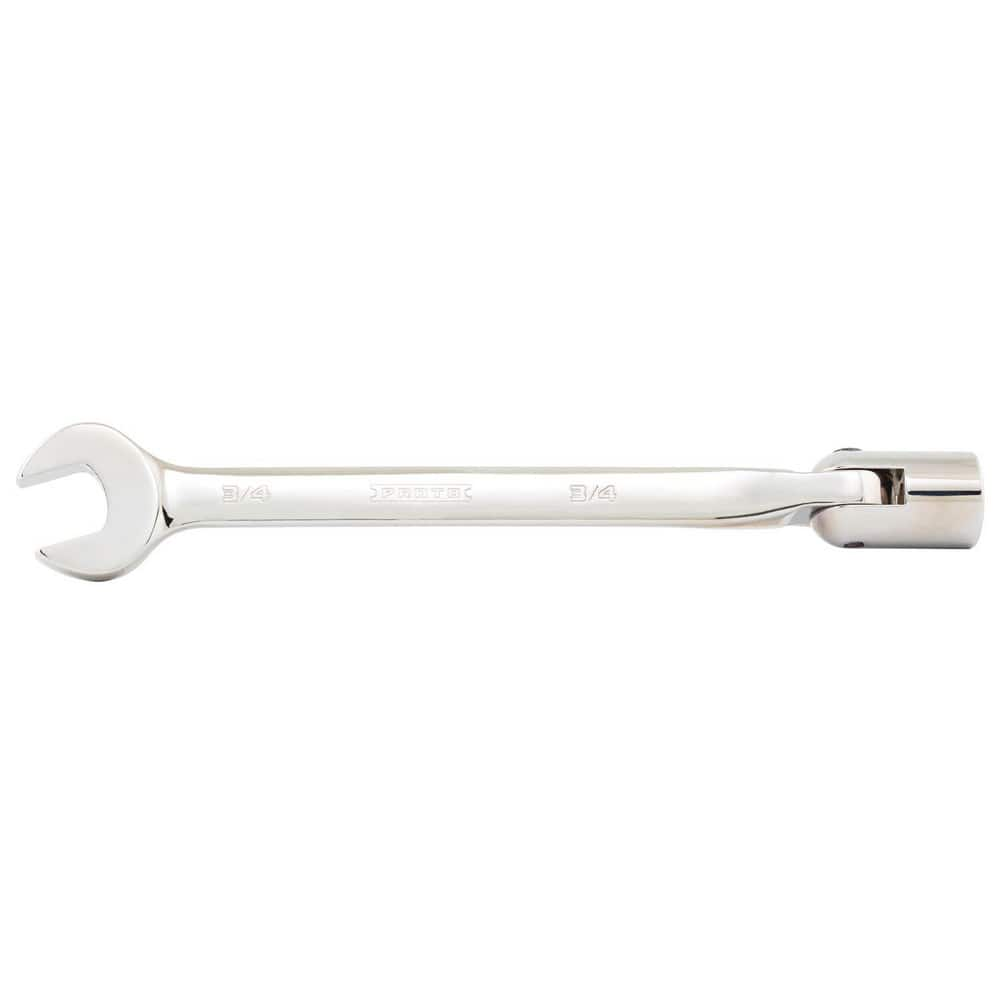 Combination Wrench: 4 mm Head Size, 15 ° Offset 3'' OAL, Steel, Satin Finish