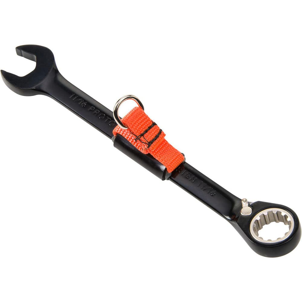 Combination Wrench: 0.688'' Head Size, 15 ° Offset 8.75'' OAL, Steel, Black Chrome-Plated