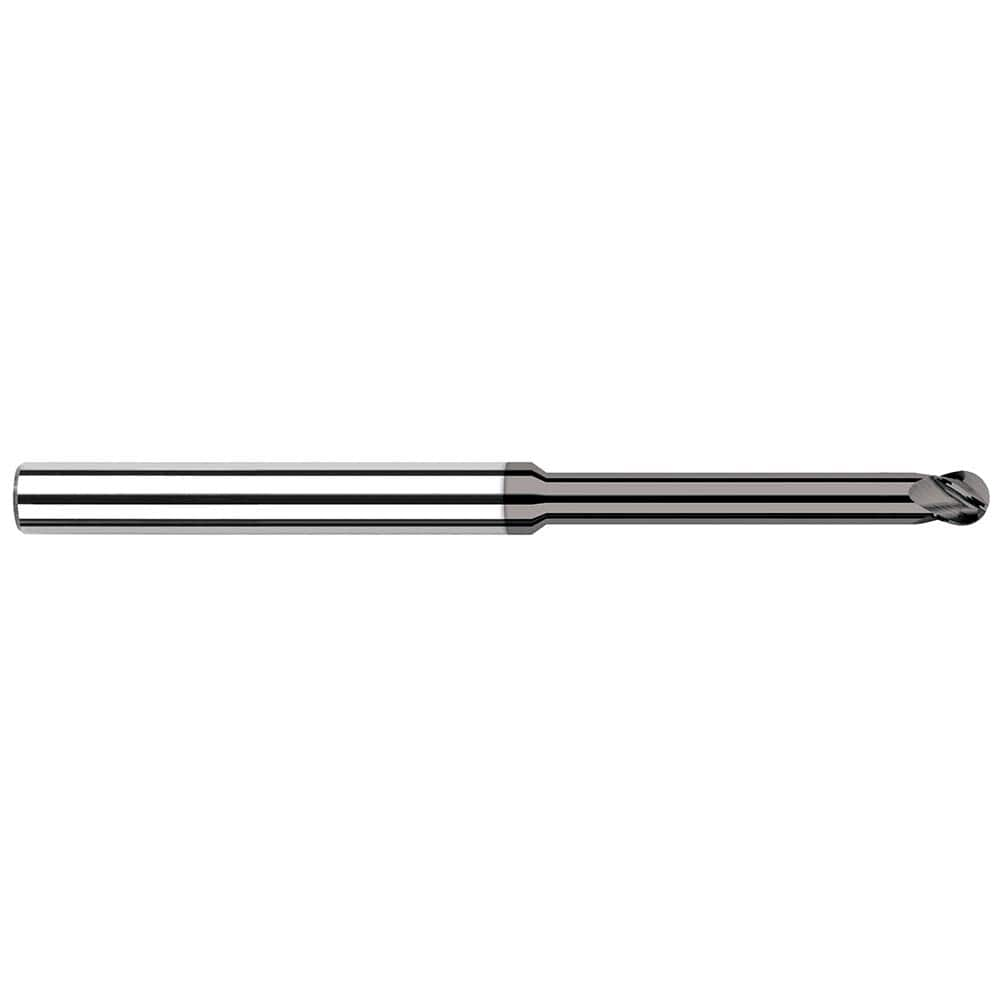 Harvey Tool - Ball End Mills; Mill Diameter (Decimal Inch): 0.0400 ; Number of Flutes: 4 ; Length of Cut (Decimal Inch): 0.0600 ; Material: Solid Carbide ; Overall Length (Inch): 2-1/2 ; Overall Length (Decimal Inch): 2.50000 - Exact Industrial Supply