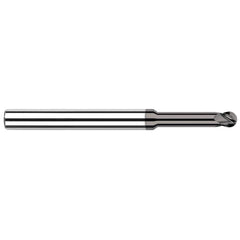 Harvey Tool - Ball End Mills; Mill Diameter (Decimal Inch): 0.0500 ; Number of Flutes: 4 ; Length of Cut (mm): 1.9000 ; Length of Cut (Decimal Inch): 0.0750 ; Material: Solid Carbide ; Overall Length (Inch): 2-1/2 - Exact Industrial Supply