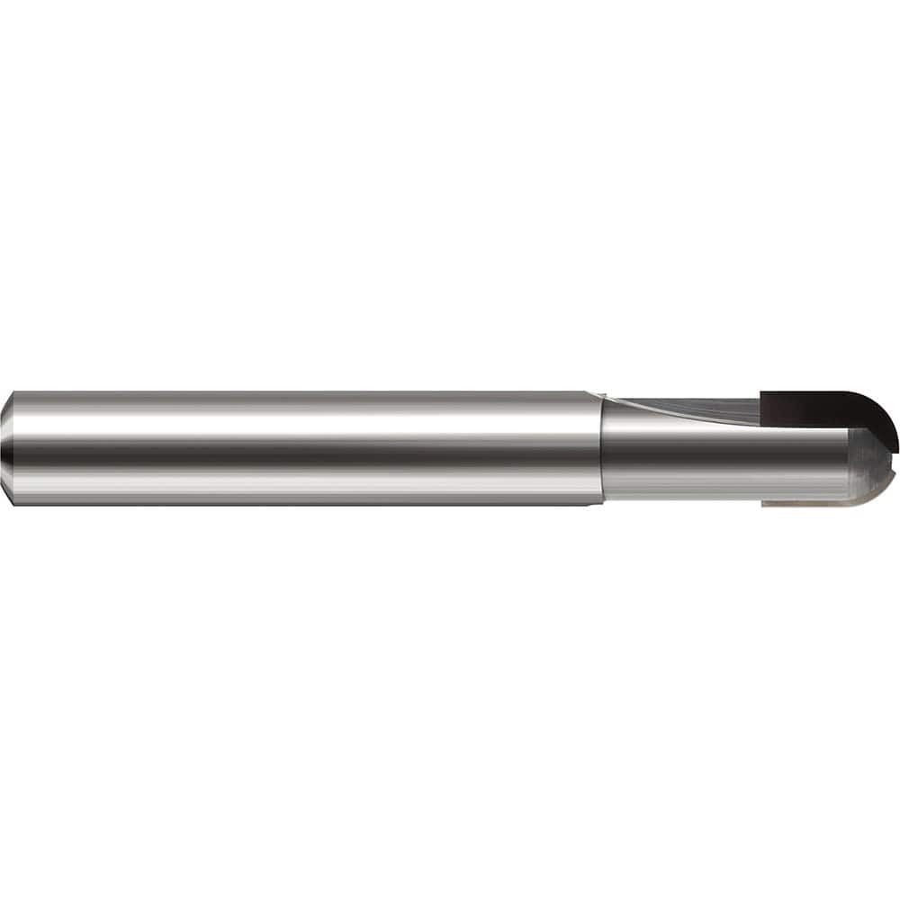 Harvey Tool - 3/8" Diam, 7/16" LOC, 2 Flute Brazed Solid Carbide Ball End Mill - Exact Industrial Supply