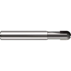 Harvey Tool - 3/8" Diam, 7/16" LOC, 2 Flute Brazed Solid Carbide Ball End Mill - Exact Industrial Supply