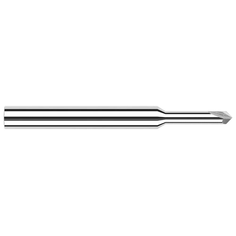 Harvey Tool - 0.04" Diam, 90°/90° 2-Flute Single End Solid Carbide Chamfer Mill - Exact Industrial Supply