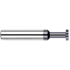 Harvey Tool - 1/4" Cut Diam, 0.06" Cut Width, 1/4" Shank, Straight-Tooth Woodruff Keyseat Cutter - Exact Industrial Supply