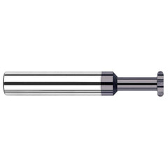 Harvey Tool - 3/8" Cut Diam, 1/8" Cut Width, 3/8" Shank, Straight-Tooth Woodruff Keyseat Cutter - Exact Industrial Supply