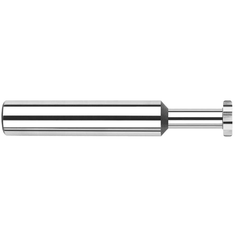 Harvey Tool - 1/2" Cut Diam, 3/32" Cut Width, 1/2" Shank, Straight-Tooth Woodruff Keyseat Cutter - Exact Industrial Supply