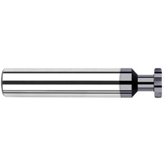 Harvey Tool - 1/2" Cut Diam, 1/16" Cut Width, 1/2" Shank, Straight-Tooth Woodruff Keyseat Cutter - Exact Industrial Supply