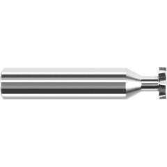 Harvey Tool - 1/4" Cut Diam, 1/8" Cut Width, 1/4" Shank, Staggered-Tooth Woodruff Keyseat Cutter - Exact Industrial Supply