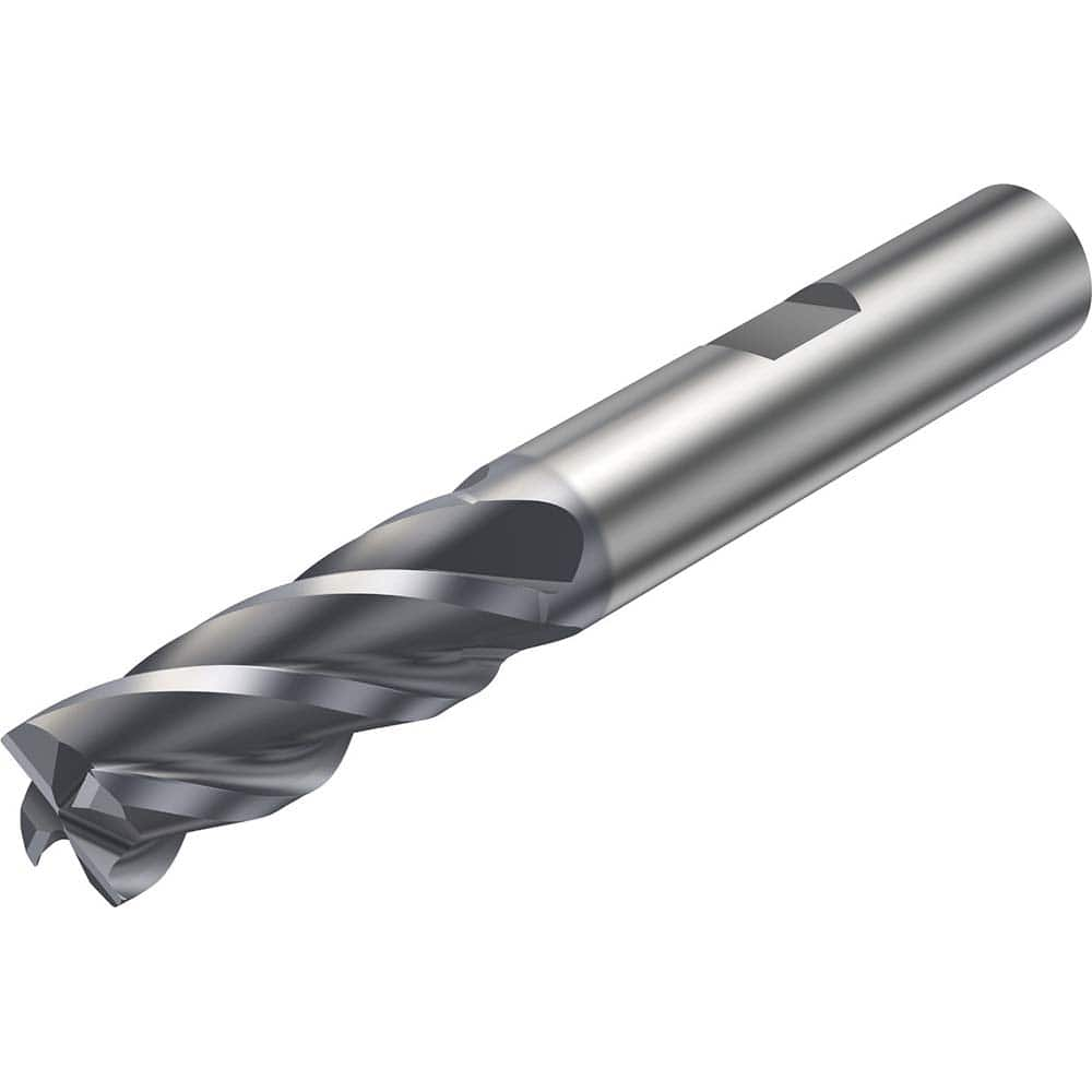 Sandvik Coromant - Corner Radius & Corner Chamfer End Mills; Mill Diameter (mm): 25.00 ; Mill Diameter (Decimal Inch): 0.9840 ; End Type: Corner Chamfer ; Chamfer Width (mm): 0.250 ; Number of Flutes: 4 ; Material: Solid Carbide - Exact Industrial Supply