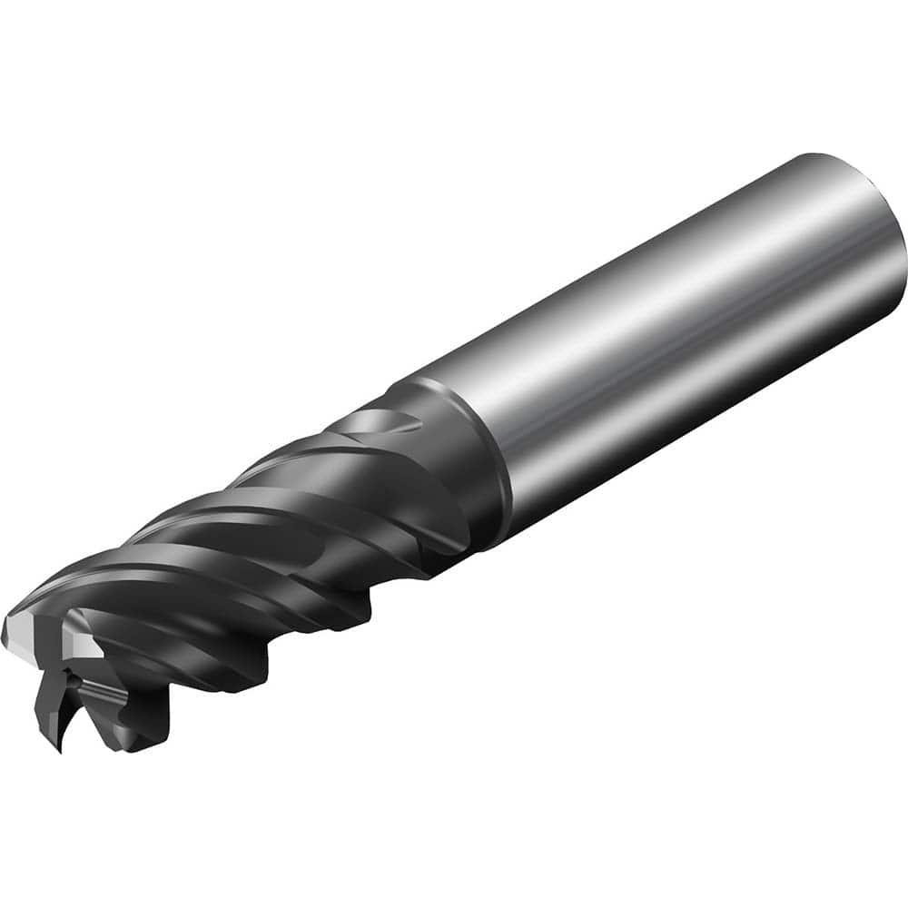 Sandvik Coromant - Corner Radius & Corner Chamfer End Mills; Mill Diameter (mm): 20.00 ; Mill Diameter (Decimal Inch): 0.7870 ; End Type: Corner Radius ; Corner Radius (mm): 6.35 ; Corner Radius (Decimal Inch): 0.25 ; Number of Flutes: 4 - Exact Industrial Supply