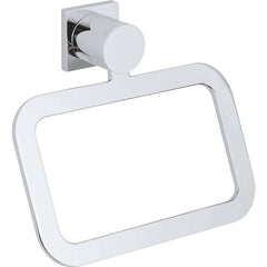 Grohe - Washroom Shelves, Soap Dishes & Towel Holders; Type: Towel Ring ; Material: Metal ; Length (Inch): 7 1/2 ; Width (Inch): 6-1/8 ; Depth (Inch): 3.66 ; Finish/Coating: Chrome - Exact Industrial Supply