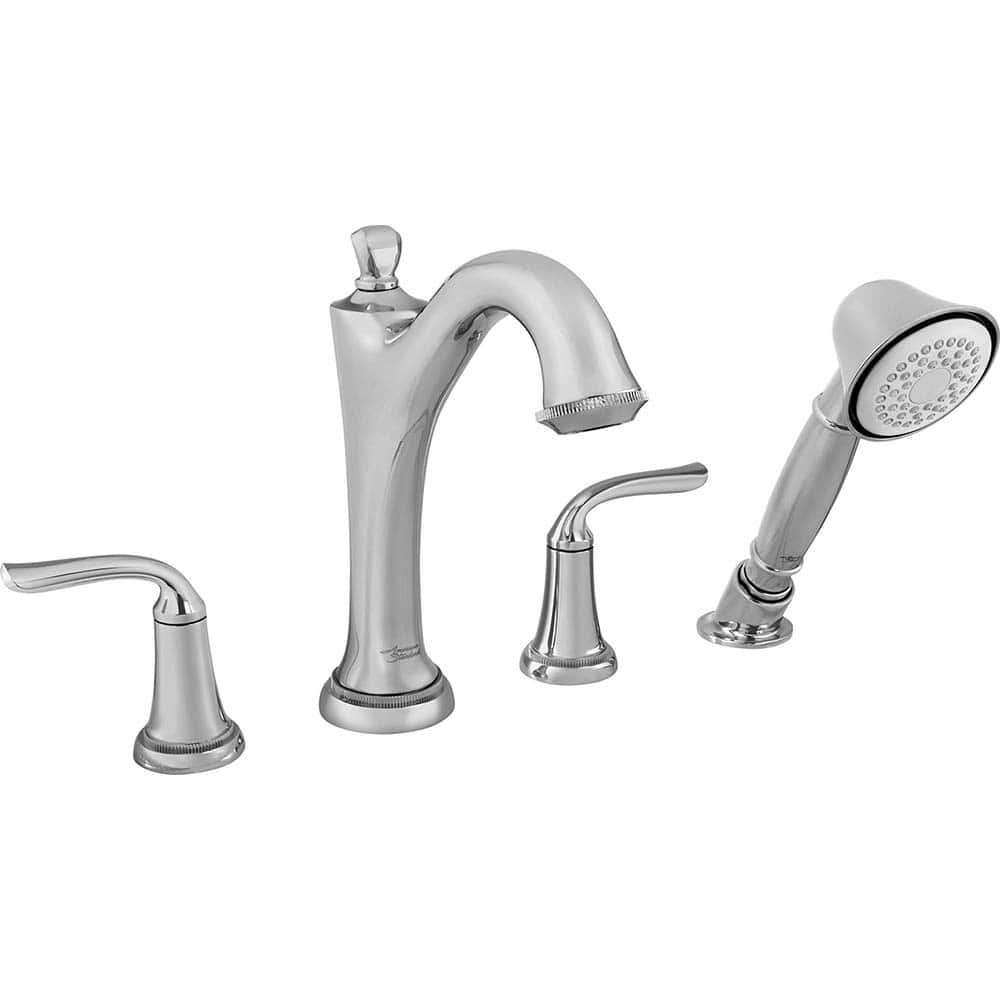 American Standard - Tub & Shower Faucets; Type: Tub Faucet with personal shower ; Style: Patience ; Design: Ceramic Mixing Cartridge ; Material: Brass ; Handle Type: Lever ; Handle Material: Metal - Exact Industrial Supply