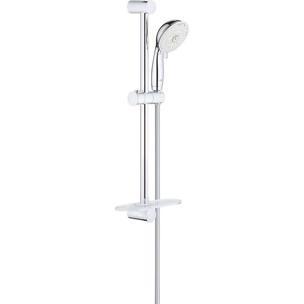 Grohe - Shower Heads & Accessories; Type: Hand Shower ; Material: Metal ; GPM: 2.50 ; Face Diameter: 4 (Inch); Finish/Coating: Polished Chrome ; Settings: Spray, Pulse, Combination Pulse-Massage - Exact Industrial Supply