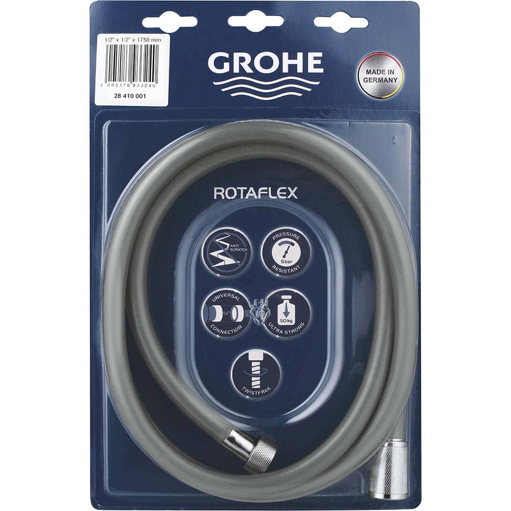 Grohe - Shower Heads & Accessories; Type: Shower hose ; Material: Metal ; Finish/Coating: Polished Chrome - Exact Industrial Supply