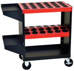 Tool Storage Cart - Holds 36 Pcs. 50 Taper - Black/Red - Caliber Tooling