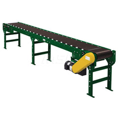 Motorized Conveyors; Type: Roller Bed Channel Frame; Belt Width (Inch): 18.0000; Centerline Distance (Inch): 6.000; Shape: Straight; Length (Feet): 12; Additional Information: Assembly Required; Bed Width (Decimal Inch): 24.0000