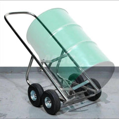 Drum Truck: (1) 30 55 & 85 gal Drum, 1,000 lb Capacity 27″ Wide, 19.625″ Deep, 62.6875″ High