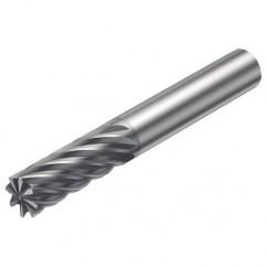 R215.3A-10030-AC22H 1610 10mm 10 FL Solid Carbide End Mill - Corner chamfer w/Cylindrical Shank - Caliber Tooling