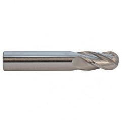 3.5mm TuffCut GP Standard Length 4 Fl Ball Nose Center Cutting End Mill - Caliber Tooling