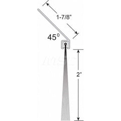 Sweeps & Seals; Product Type: Garage & Dock Door Sweep with Weather Seal; Flange Material: Anodized Aluminum; Overall Height: 3.875; Bristle Length: 2; Flange Width: 1.8750; Bristle Material: Nylon; Overall Length (Inch): 8.00; Length (Inch): 8.00; Overal