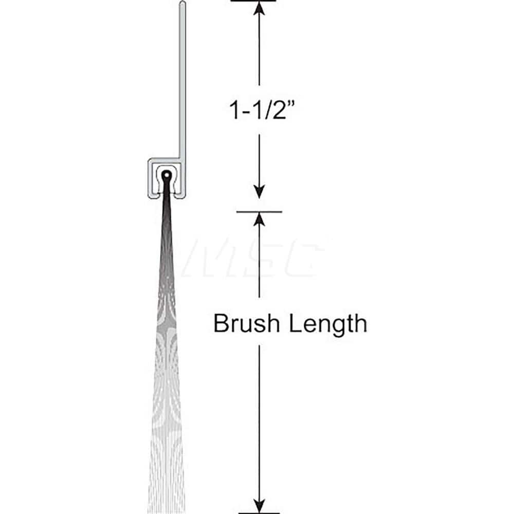 Sweeps & Seals; Product Type: Garage & Dock Door Sweep with Weather Seal; Flange Material: Anodized Aluminum; Overall Height: 3.5; Bristle Length: 2; Flange Width: 1.5000; Bristle Material: Polypropylene; Overall Length (Inch): 7.83; Length (Inch): 7.83;