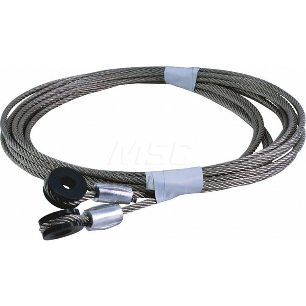 Garage Door Hardware; Type: Garage Door Cable Assembly, Spring Lift; For Use With: Commercial Doors; Material: Stainless Steel; Hardware Diameter: .125; Overall Length: 120.00; Includes: Nylon Insert and Aluminum Stop; Length (Inch): 120.00; For Use With: