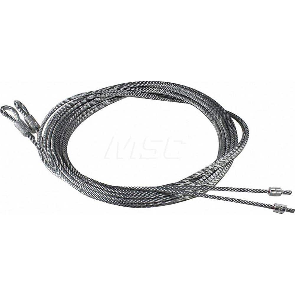 Garage Door Hardware; Type: Garage Door Cable Assembly, Spring Lift; For Use With: Commercial Doors; Material: Steel; Hardware Diameter: .125; Overall Length: 164.00; Finish/Coating: Galvanized; Includes: Thimble; Length (Inch): 164.00; For Use With: Comm