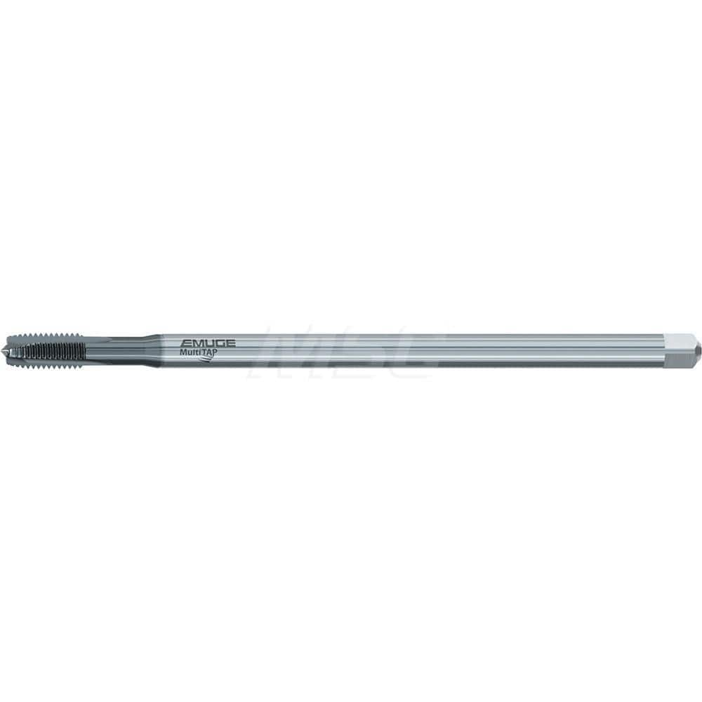 Extension Tap: 6-32, 3 Flutes, TiCN Finish, Cobalt, Long Reach 4-5 P, 4.41″ OAL, 0.472″ Thread Length, 2B & 3B Class of Fit