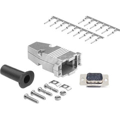 Male D-Sub RS-232 Serial High Density DB15 Adapter Zinc Housing, Nickel-Plated, For Data Networks, Serial Data Transmission Device Management & Instrument Control