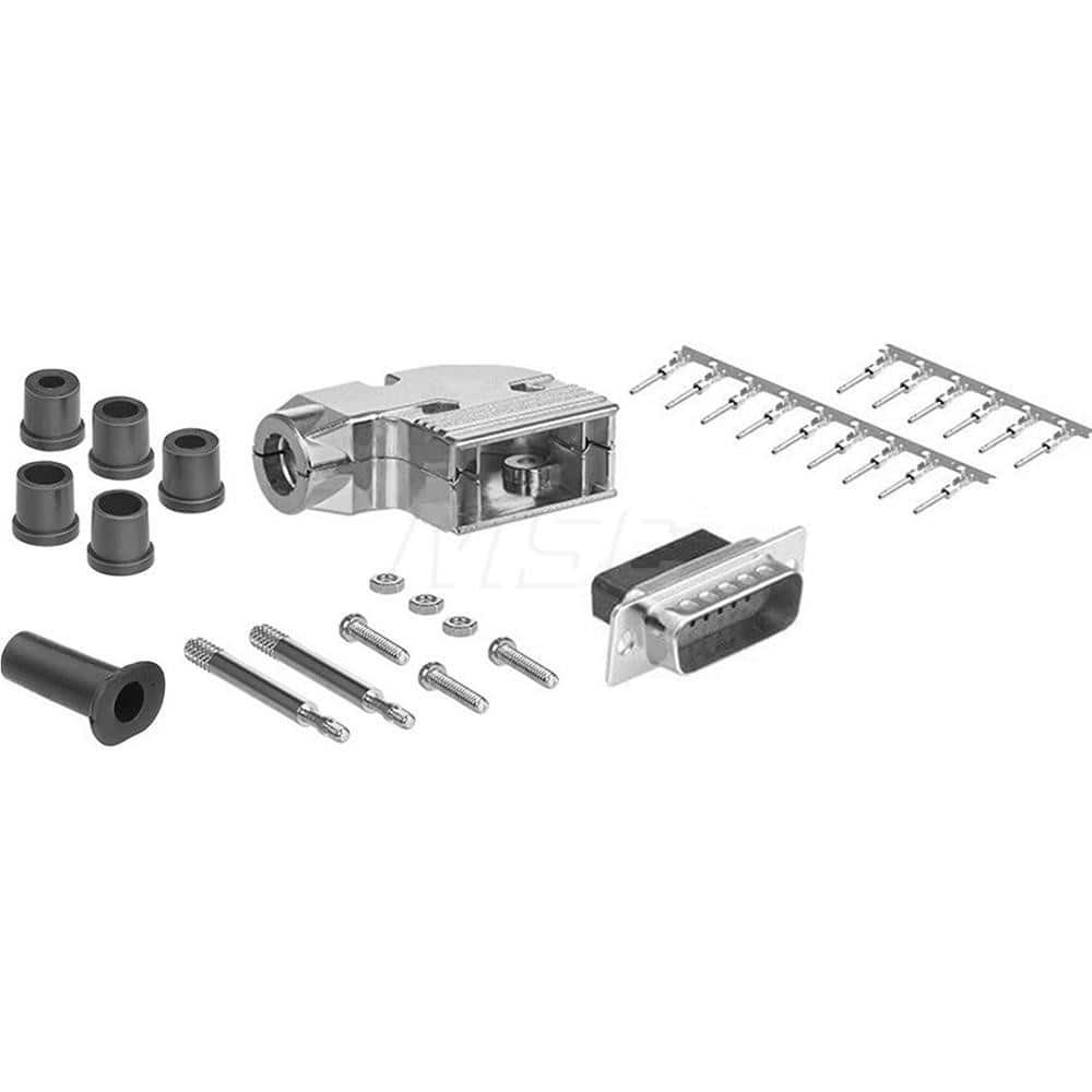 Male D-Sub RS-232 Serial DB15 Adapter Zinc Housing, Nickel-Plated, For Data Networks, Serial Data Transmission Device Management & Instrument Control