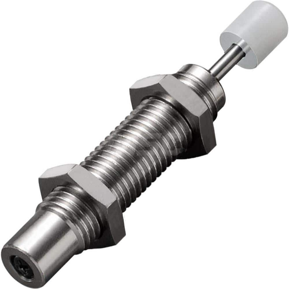 Standard-Duty Shock Absorber: 1.8 mm Rod Dia, 9.2 mm OD, 4 mm Stroke, M6 x 0.75 Thread 33 mm OAL, 3 lb Force