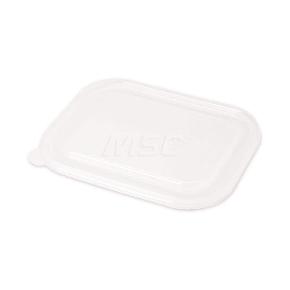 Food Container Lids; For Use With: World Centric CTSCU2 & CTSCU3 Containers; Shape: Square; Diameter/Width (Decimal Inch): 8.8 in; Length (Decimal Inch): 6.9 in; Material Family: PLA; Color: Clear