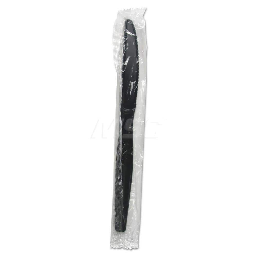 Paper & Plastic Cups, Plates, Bowls & Utensils; Flatware Type: Knives; Material: Plastic; Color: Black; Disposable: Disposable