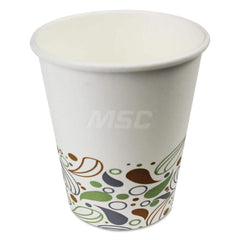 Paper & Plastic Cups, Plates, Bowls & Utensils; Cup Type: Hot,Cold; Material: Polycoated Paper; Color: Gray; White; Orange; Green; Capacity: 8.000; Capacity: 8.000 oz; For Beverage Type: Cold; Hot; Microwave-safe: No; Disposable: Yes