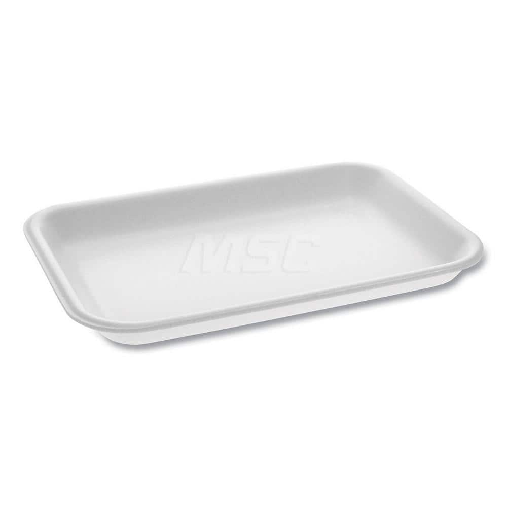 Plate & Tray: Foam, White, Solid