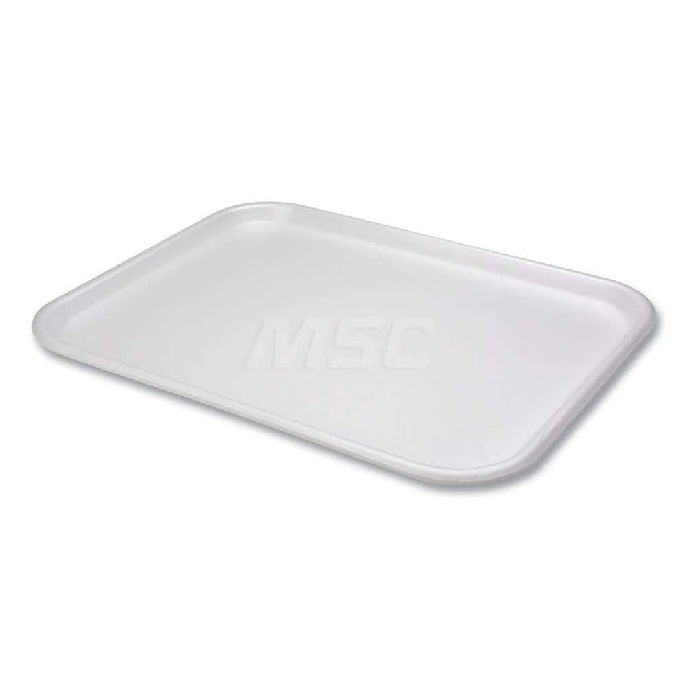 Plate & Tray: Foam, White, Solid